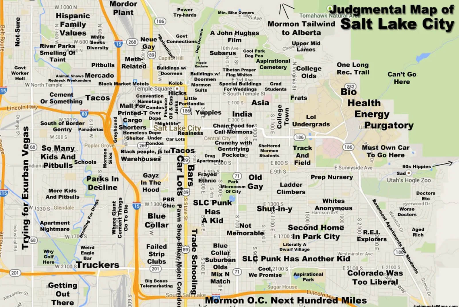 Map de Salt Lake Ville carte
